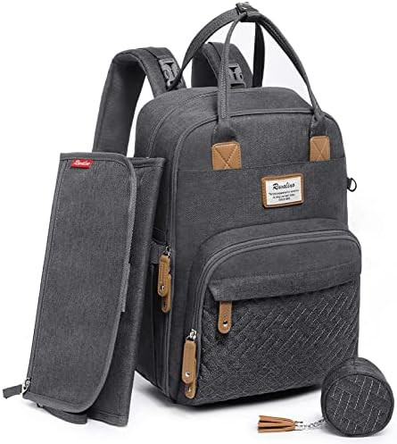 Diaper Bag Backpack, RUVALINO Neutral All-in-One Baby Bags for Boy Girl, Multifunction Large Trav... | Amazon (US)