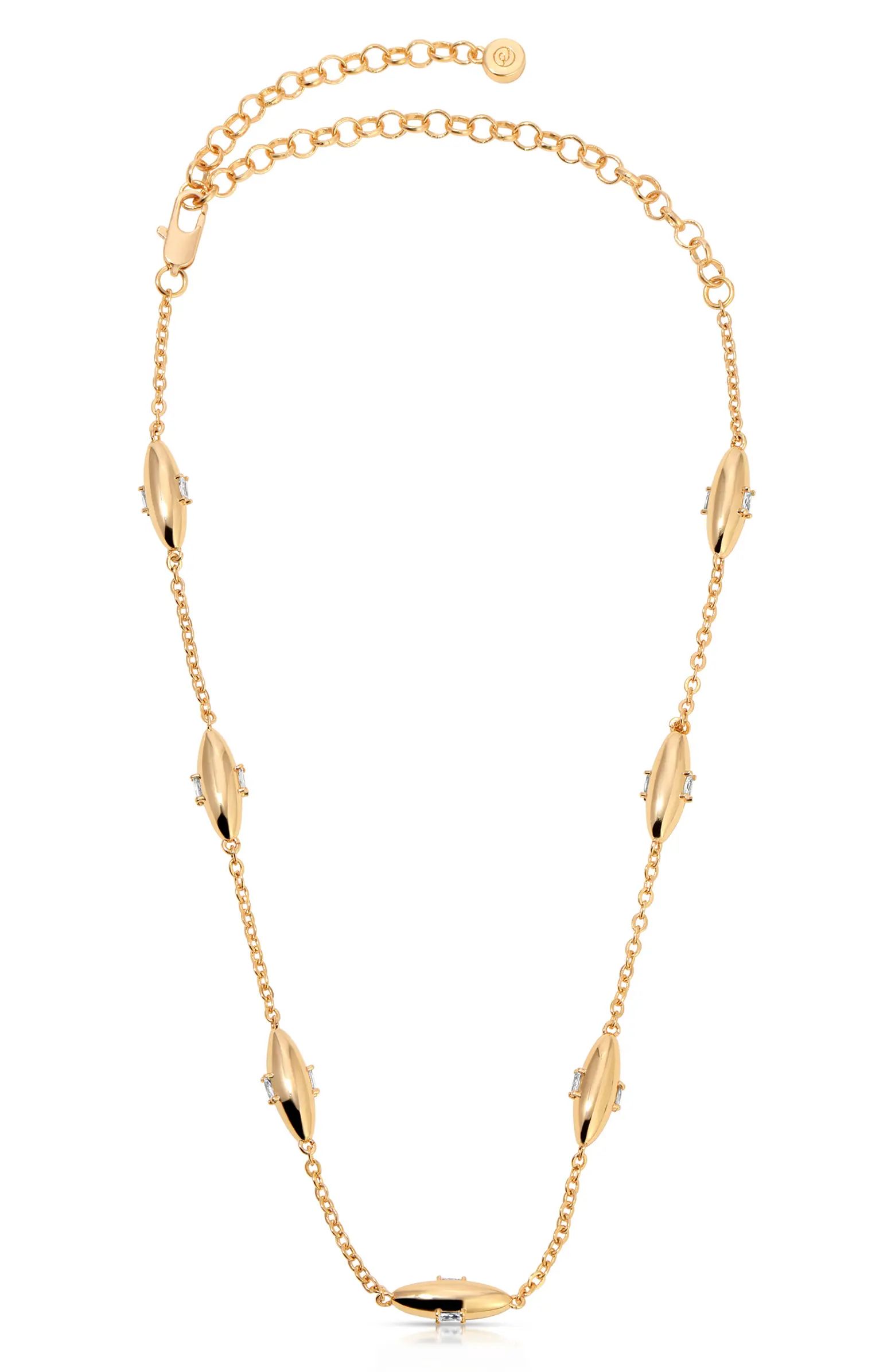 Ettika Oval Dome Station Chain Necklace | Nordstrom | Nordstrom