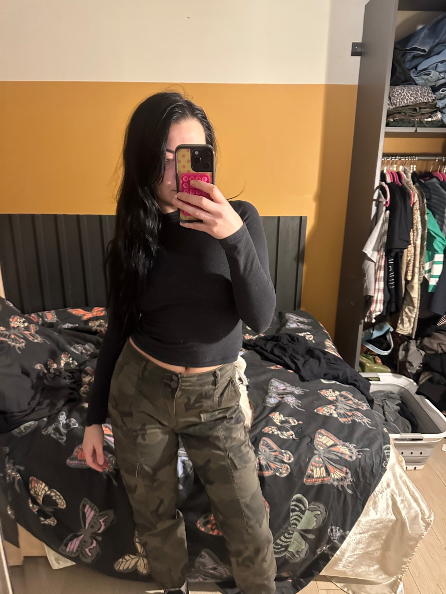 kim possible by accident ! linking my skims tshirt - i wear a size small. 
also linking my camo pants - size 25! 

#LTKootd