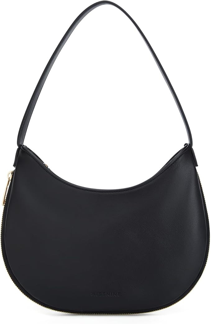 Missnine Shoulder Bag for Women Small Purse with Expansion Zipper Crescent Clutch Purse Vegan Lea... | Amazon (US)