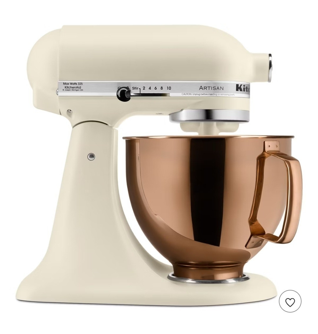 KitchenAid 5qt 10-Speed Stand Mixer with Copper Bowl in the color Linen

#LTKHoliday #LTKSaleAlert #LTKHome