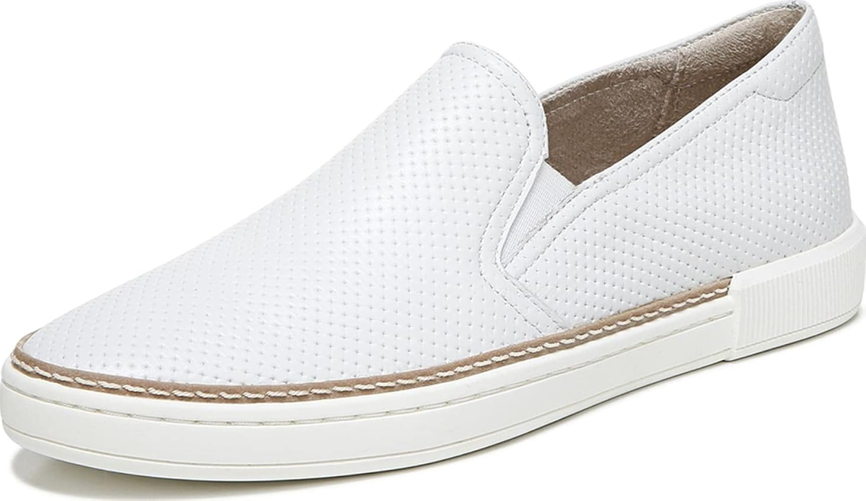 Amazon.com | Naturalizer Women's, Zola Slip-On White Leather 8.5 M | Loafers & Slip-Ons | Amazon (US)