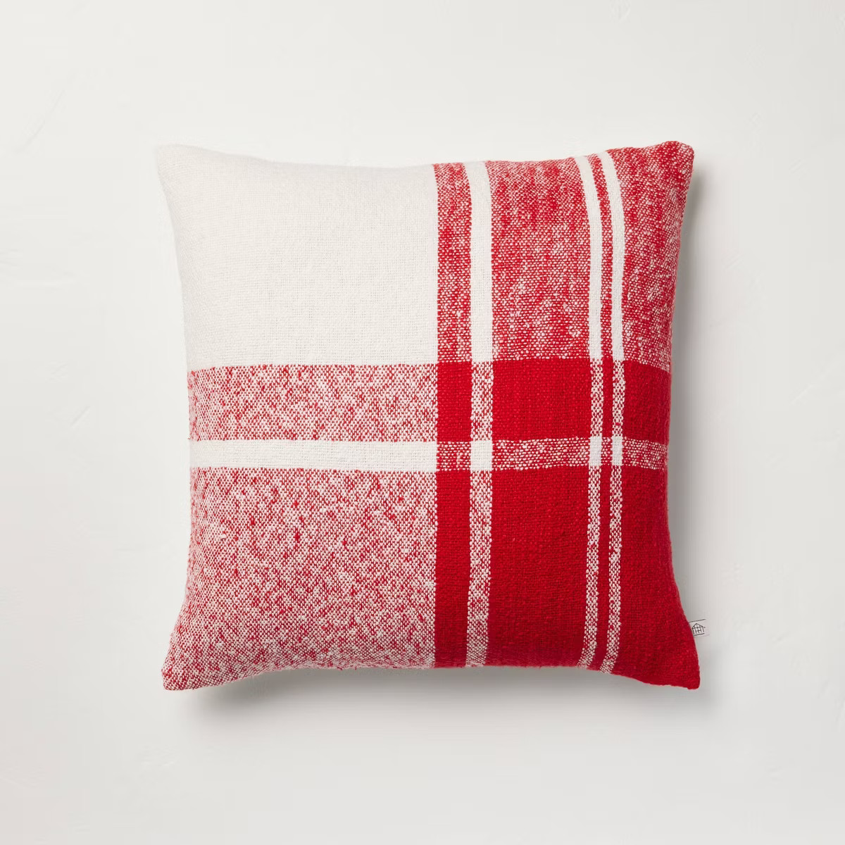 18"x18" Block Plaid Square Throw Pillow - Hearth & Hand™ with Magnolia | Target