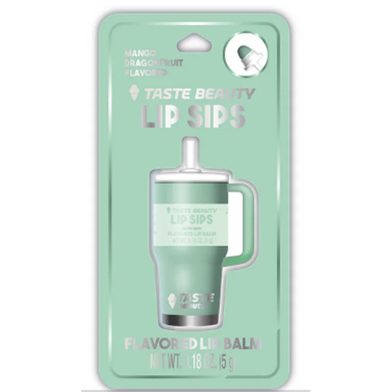 Taste Beauty Lip Sips Tumbler Lip Balm, Mint | Walmart (US)