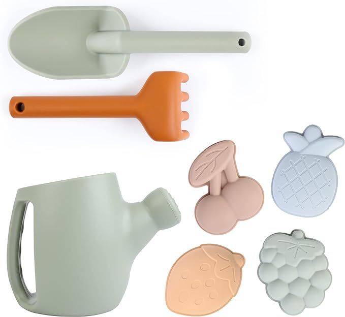 BLUE GINKGO Toddler Gardening Tools - Silicone Beach Toys, Garden Toys for Toddlers | Kids Shovel... | Amazon (US)