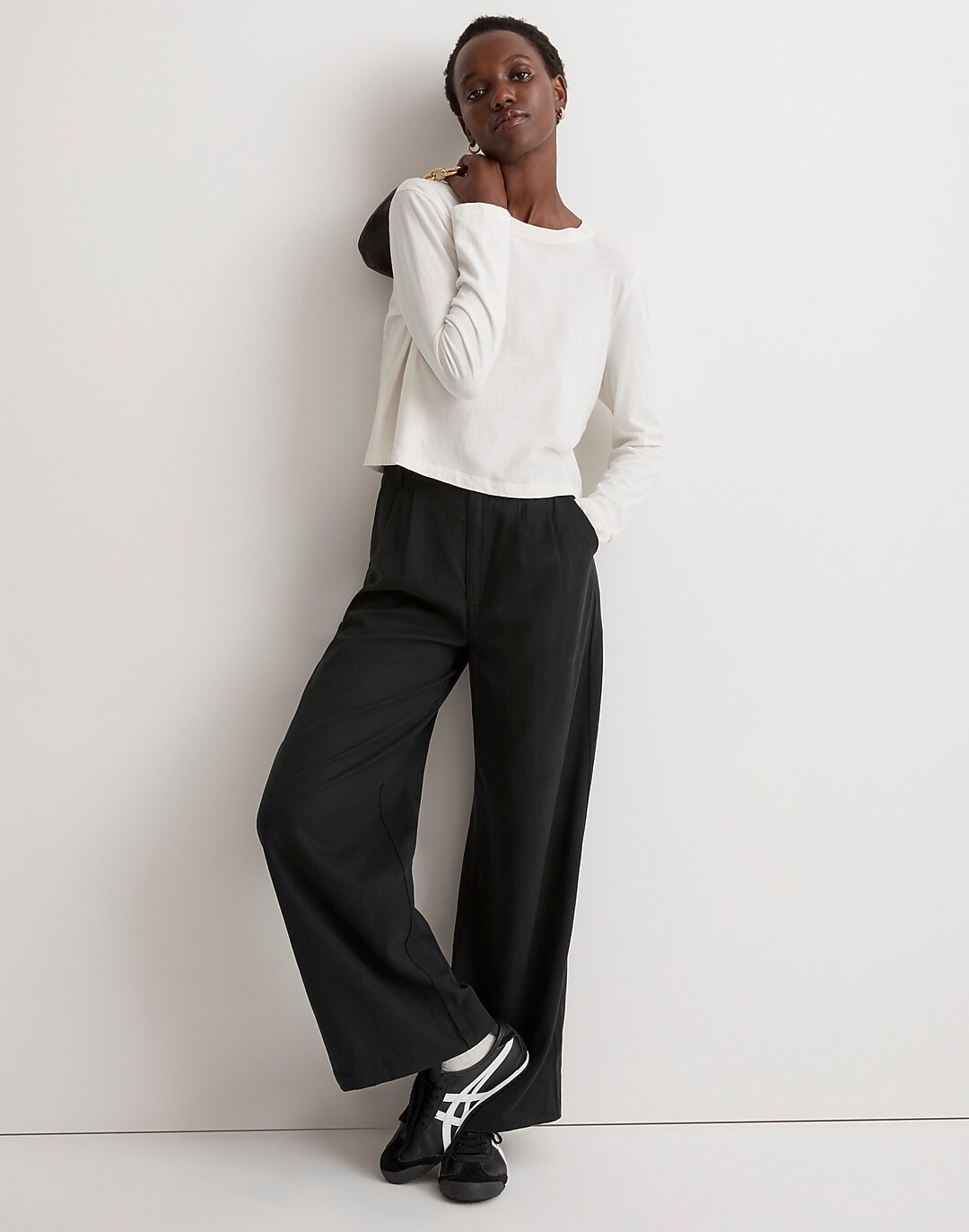 Softfade Cotton Boxy Crop Long-Sleeve Tee | Madewell