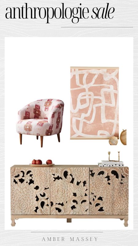 Anthropologie home decor sale! The media console I have and love. I have the chair just in a different fabric pattern.

#LTKCyberWeek #LTKsalealert #LTKhome