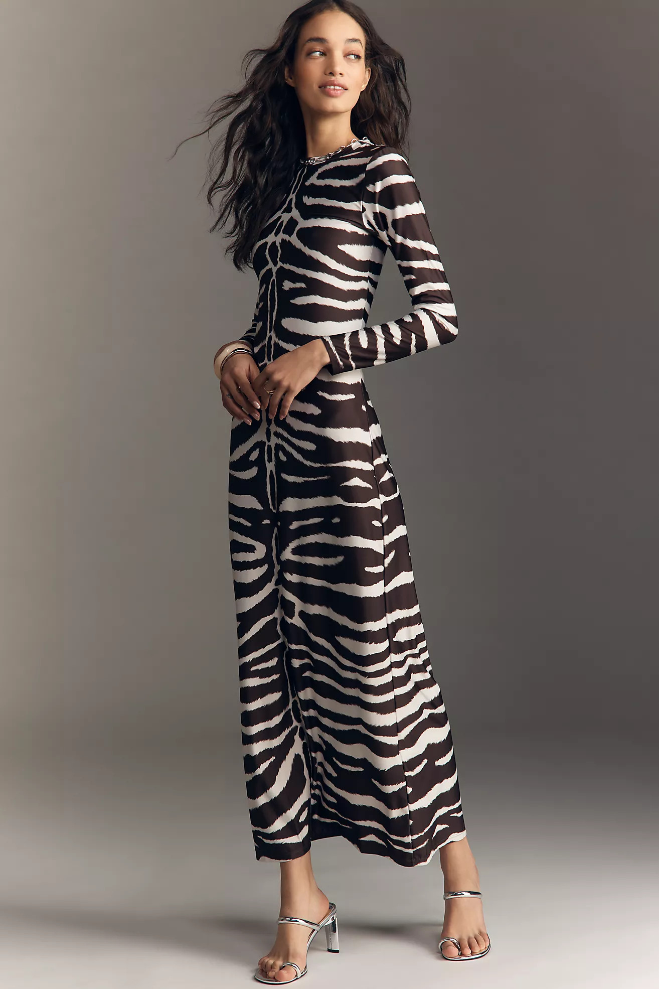 Especia Animal Print Fitted Maxi Dress | Anthropologie (US)
