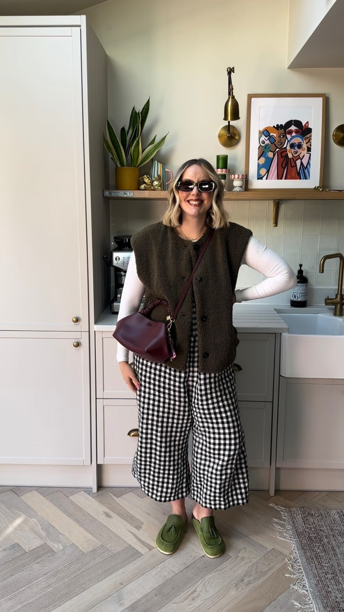 Spring layering for the comfy gals.
White stuff loafers
Beyond Nine gingham jumpsuit (size small)
ASOS top 
White Stuff Borg gilet (size medium)
Ganni bag

#LTKmidsize #LTKspring #LTKuk