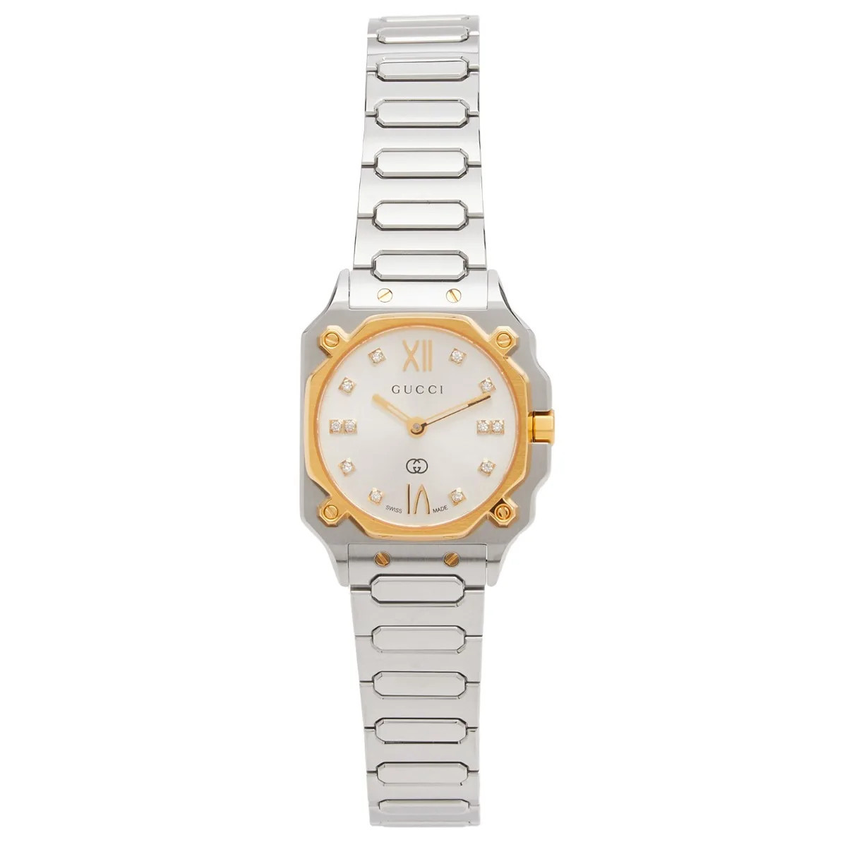 Gucci Women's G-Flat 24mm Watch in Gold/Silver | END. Clothing