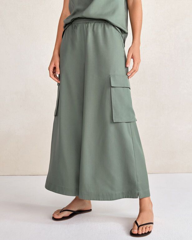 Drapey Twill Cargo Culottes | Haven Well Within