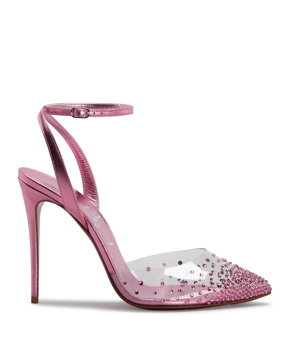 Christian Louboutin Spika Queen Red Sole Metallic Jewel Pumps | Neiman Marcus
