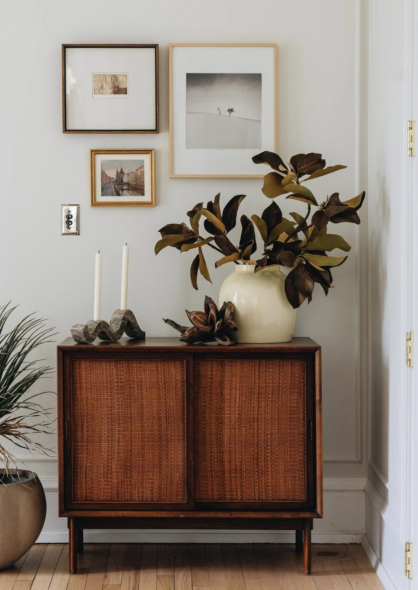 Autumn Brown Magnolia Leaf Branch | Faux Fall Branches at Afloral.com | Afloral