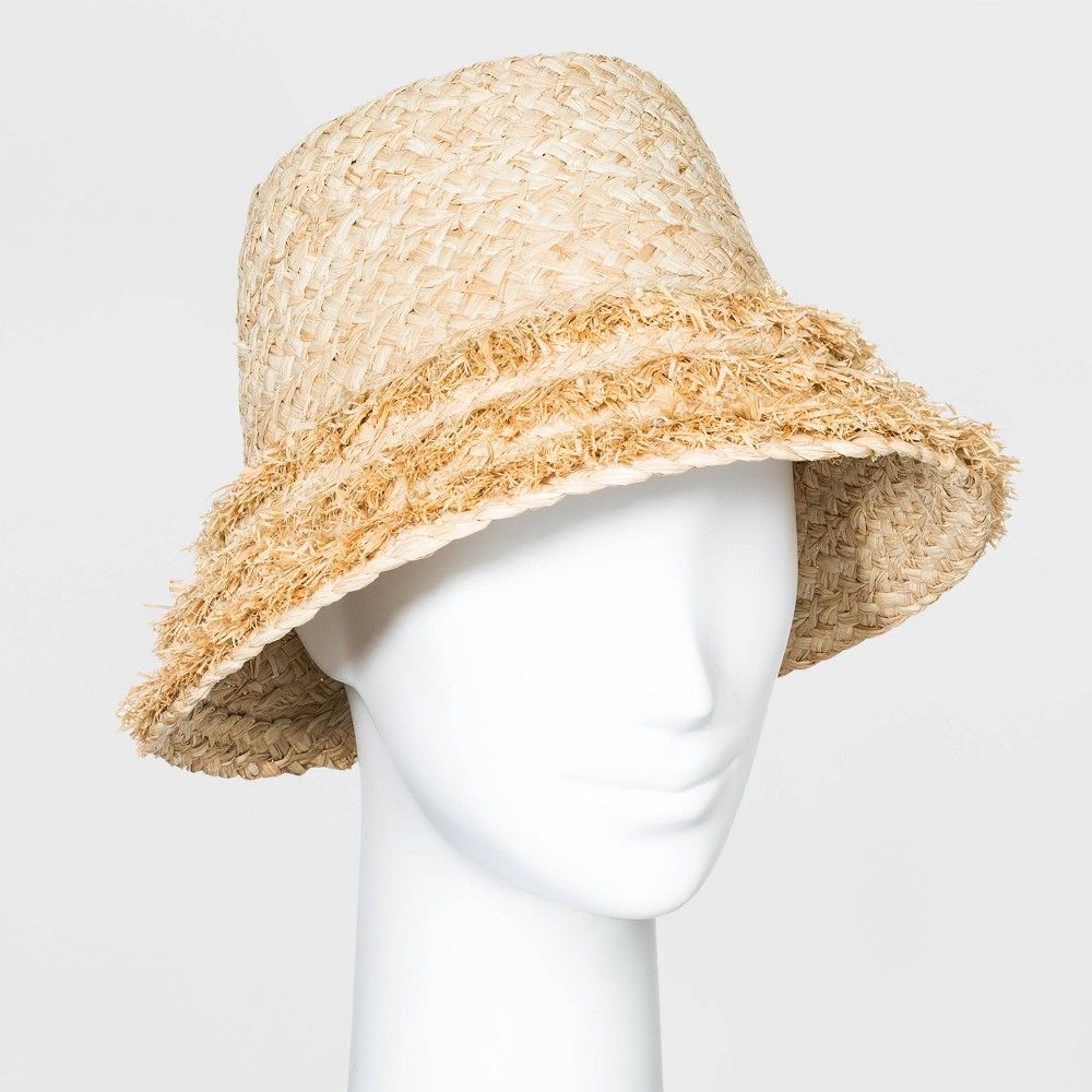 Women's Straw Bucket Hats - Universal Thread Natural One Size, Brown | Target