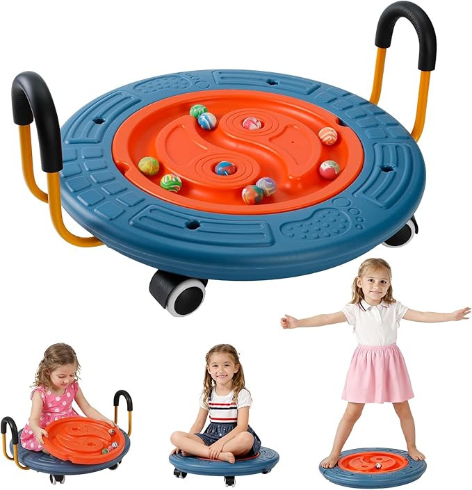 3-In-1 Balance Scooter Board for Kids，Plastic Wobble Balance Board Rocker Maze with Handles, 5 ... | Amazon (US)