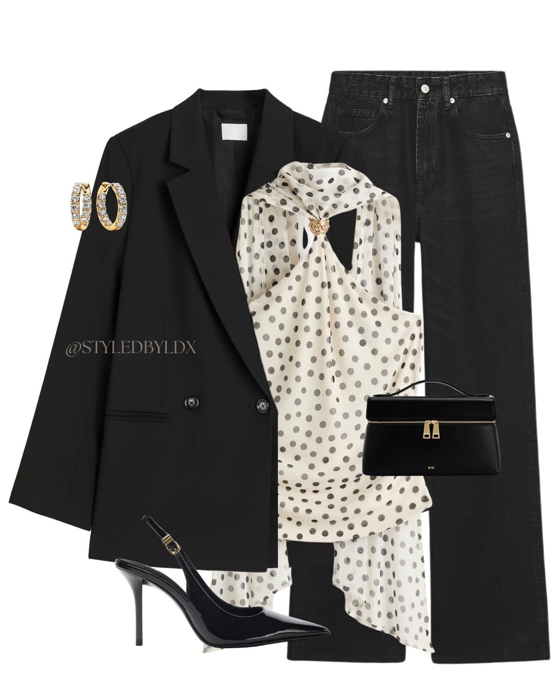 Dressy look - date night inspo - jeans & a nice top - heels - black blazer - polka dot top - H&M 

#LTKstyletip #LTKdatenight #LTKFashionMonth