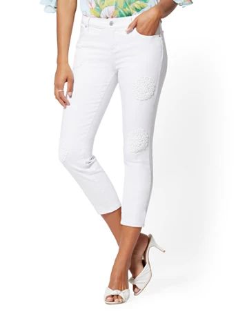 White 25 Inch Crop Legging - NY&C Runway Jeans - Soho Jeans | New York & Company