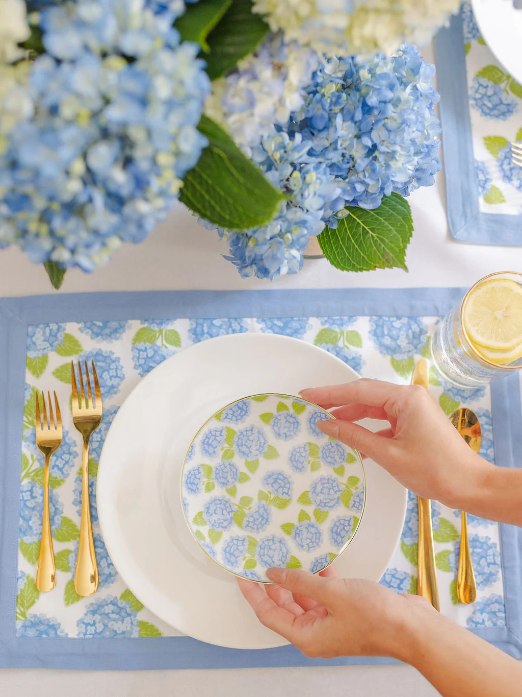 Appetizer Plates | Hydrangea - Set of 4 | Mary Square