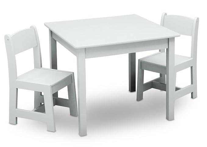 Delta Children MySize Kids Wood Table and Chair Set (2 Chairs Included) - Ideal for Arts & Crafts... | Amazon (US)