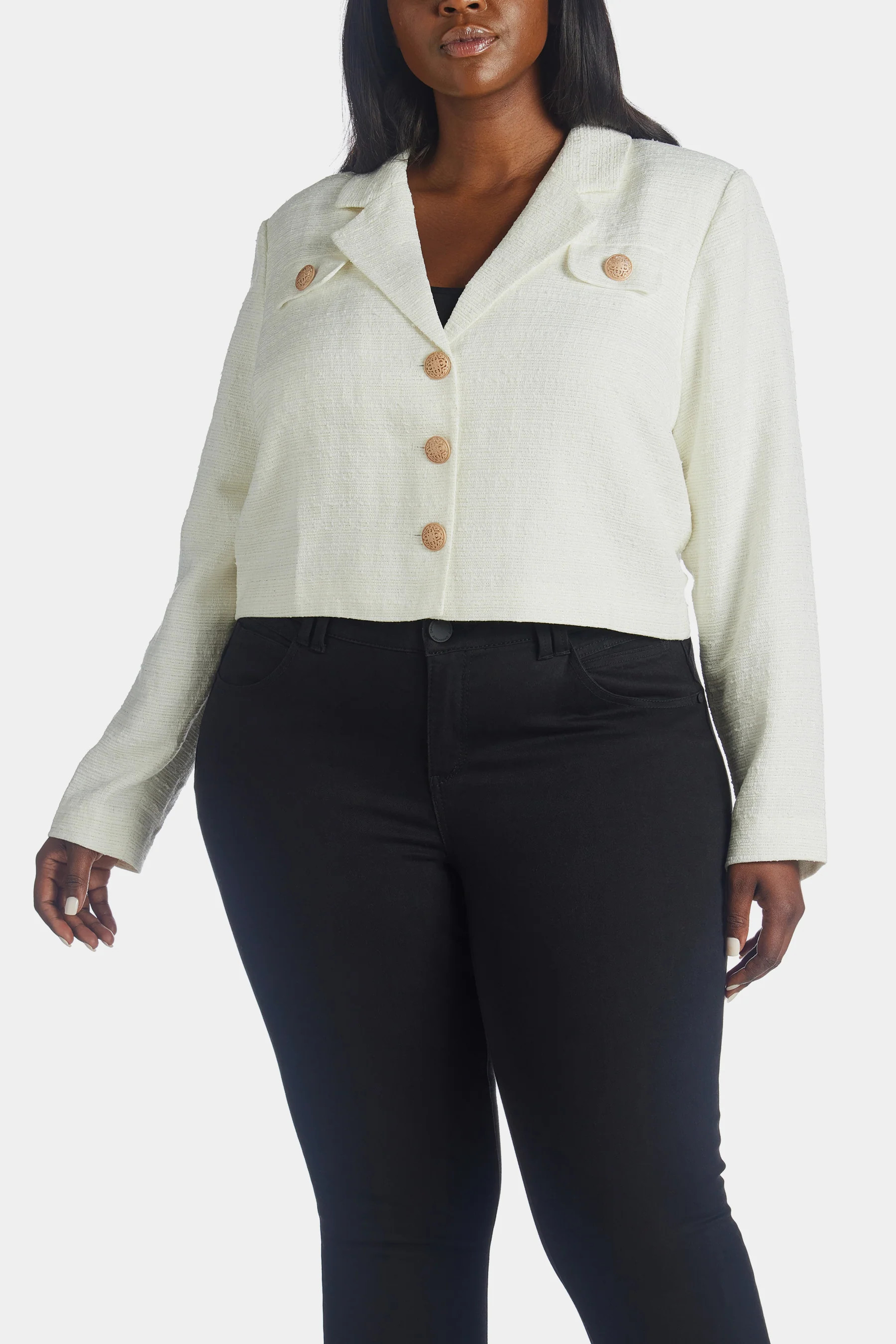 Maree Pour Toi Women's Cropped Tweed Jacket in Ivory 18 Lord & Taylor | Lord & Taylor