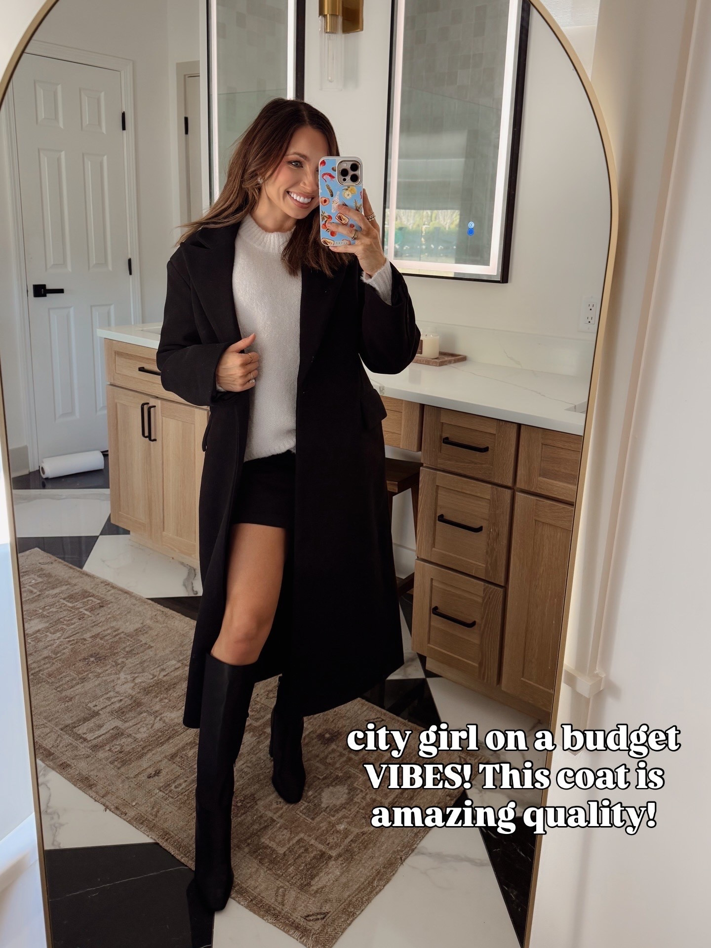 #WalmartPartner // I am LOSING IT over this @walmartstyle outfit — wearing an XS in the sweater and skirt! Size small in the jacket #WalmartStyle 

#LTKHoliday #LTKmomlife #LTKootd