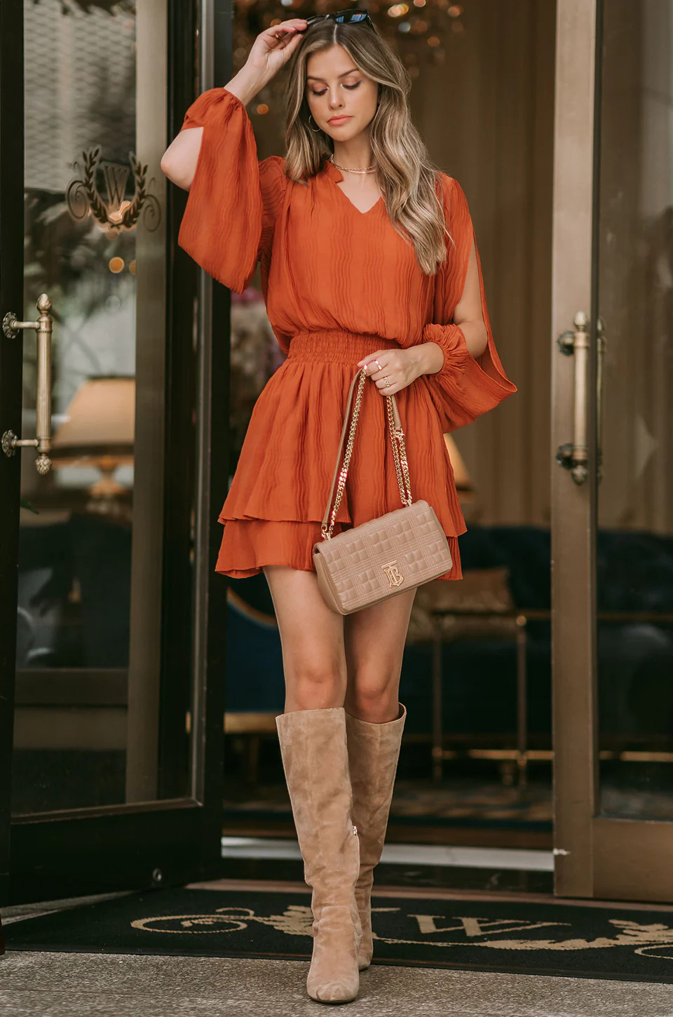 Sweet Escape Dress - RUST Large | Amaryllis Apparel