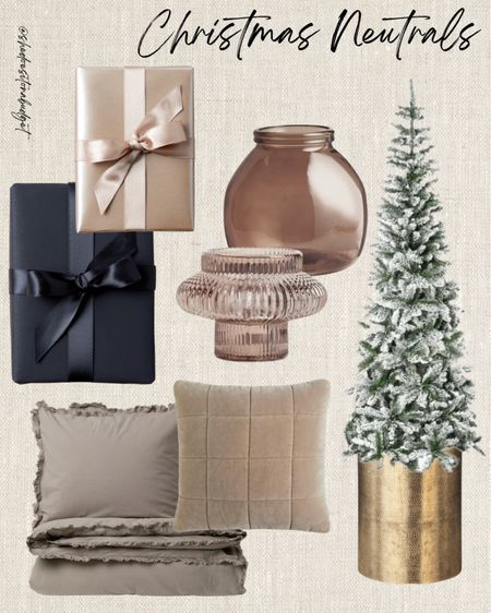 Warm Christmas Neutrals | Christmas tree basket, neutral gift wrap, neutral bedding, neutral vases.

#LTKhome #LTKSeasonal #LTKHoliday