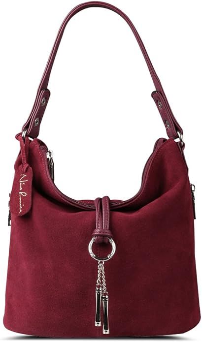 Nico Louise Women Purse Suede Split Real Leather Shoulder Bag Casual Crossbody Hobo handbag | Amazon (US)