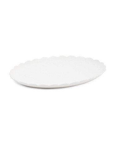 Embossed Scalloped Rim Turkey Platter | TJ Maxx
