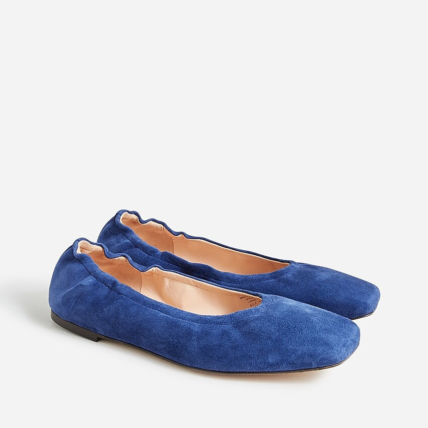 Anya scrunchie ballet flats in suede | J. Crew US