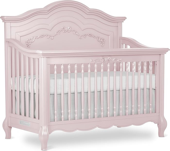 évolur Aurora 5-in-1 Convertible Full-Size Baby Crib in Dusty Rose, GreenGuard Gold & JPMA, 3 Ma... | Amazon (US)