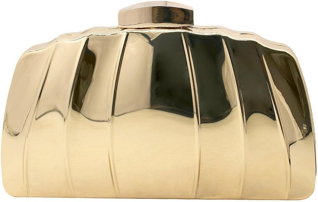 PENGZHI Women Sparkly Clutch Purse Unique Metallic Evening Bag Metal Box Handbag Purse Wedding Pa... | Amazon (US)