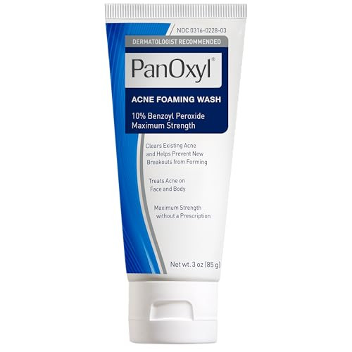 PanOxyl Acne Foaming Wash Benzoyl Peroxide 10% Maximum Strength Antimicrobial, 3 oz. - Travel Siz... | Amazon (US)