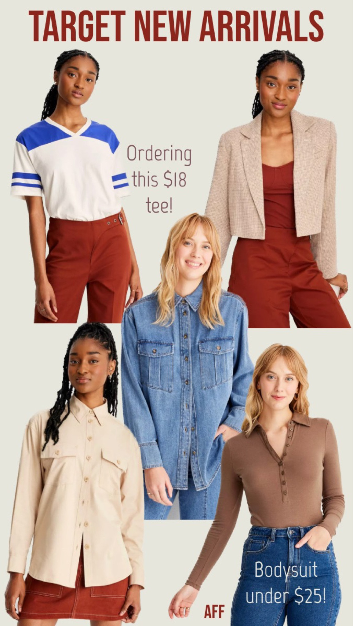  Target New Arrivals! This new future collective collection just launched, and it has so many cute fall looks! Everything under $50, and all pieces come in sizes XXS-4X!
…………………………..
future collective new arrivals, target fall clothes, target new arrivals, rugby tee, baseball tee, cropped blazer, tweed blazer, blazer under $50, workwear under $50, work clothes, teacher clothes, back to school clothes, teacher outfit, button down, western button down, denim button down, bodysuit under $25, henley bodysuit, thong bodysuit, tan bodysuit, bodysuit with sleeves, collared bodysuit, jeans, wide leg jeans, plus size jeans, jersey t-shirt, striped button down, zipper cardigan, oversized cardigan, striped cardigan, western seamed jeans, western jeans, western concert outfit, country concert outfit, cropped cable knit sweater, cropped sweater, midi skirt, denim midi skirt, trench coat under $50, trench coat under $100, long sleeve dress, square neck dress, plus size dress, plus size blazer, plus size button down, plus size work outfit, midi sweater dress, midi dress, square neck dress, pleated dress, pleated skirt, denim dress, sleeveless sweater dress

#LTKunder50 #LTKworkwear #LTKcurves