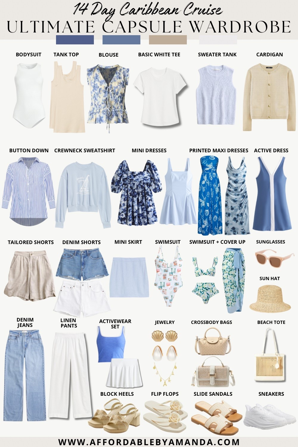 Caribbean Cruise Outfits for Women. Caribbean Cruise Outfit Ideas. What To Wear on a Cruise with a Capsule Wardrobe.

#LTKFindsUnder50 #LTKShoeCrush #LTKTravel