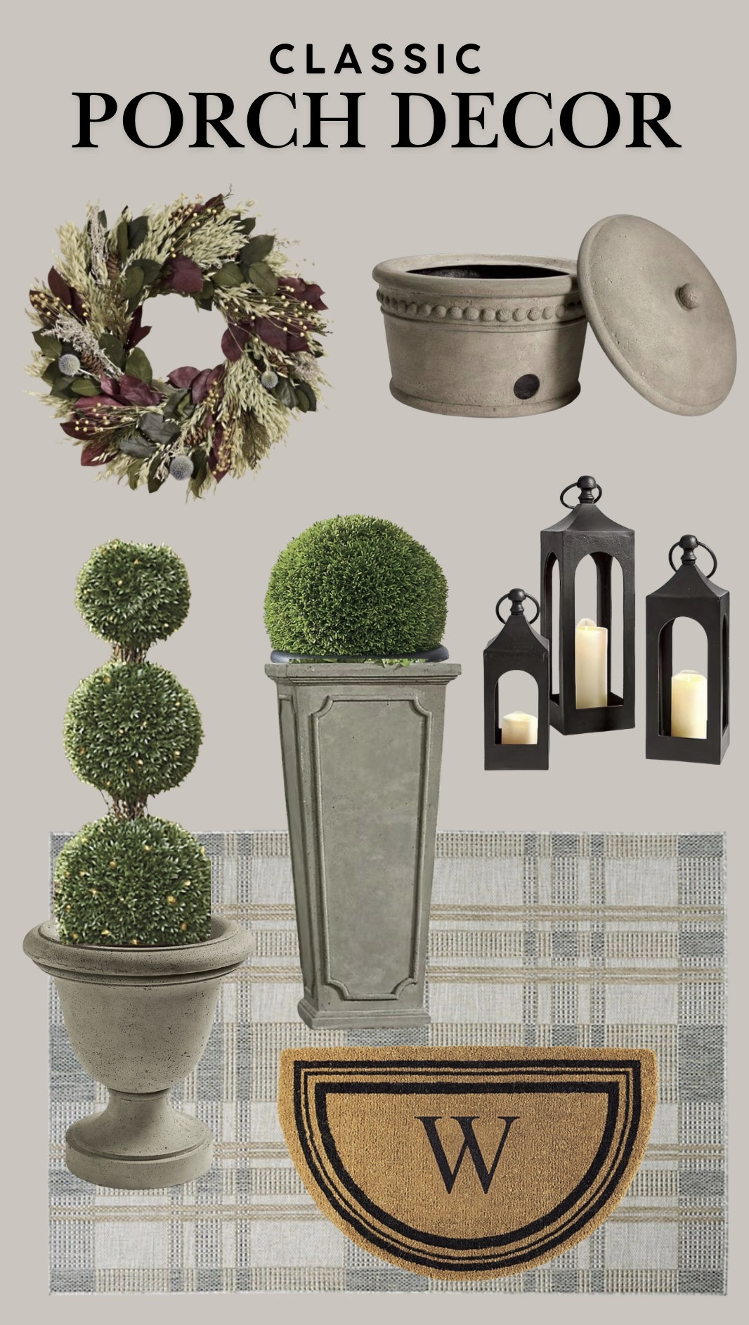 A few front porch updates can completely change the feel of your home’s exterior. I rounded up some of my favorite planters, lanterns, topiaries, and seasonal accents to create a welcoming entry that feels timeless and elevated. Everything is linked if you’re refreshing your porch this season.

#LTKSeasonal #LTKHome