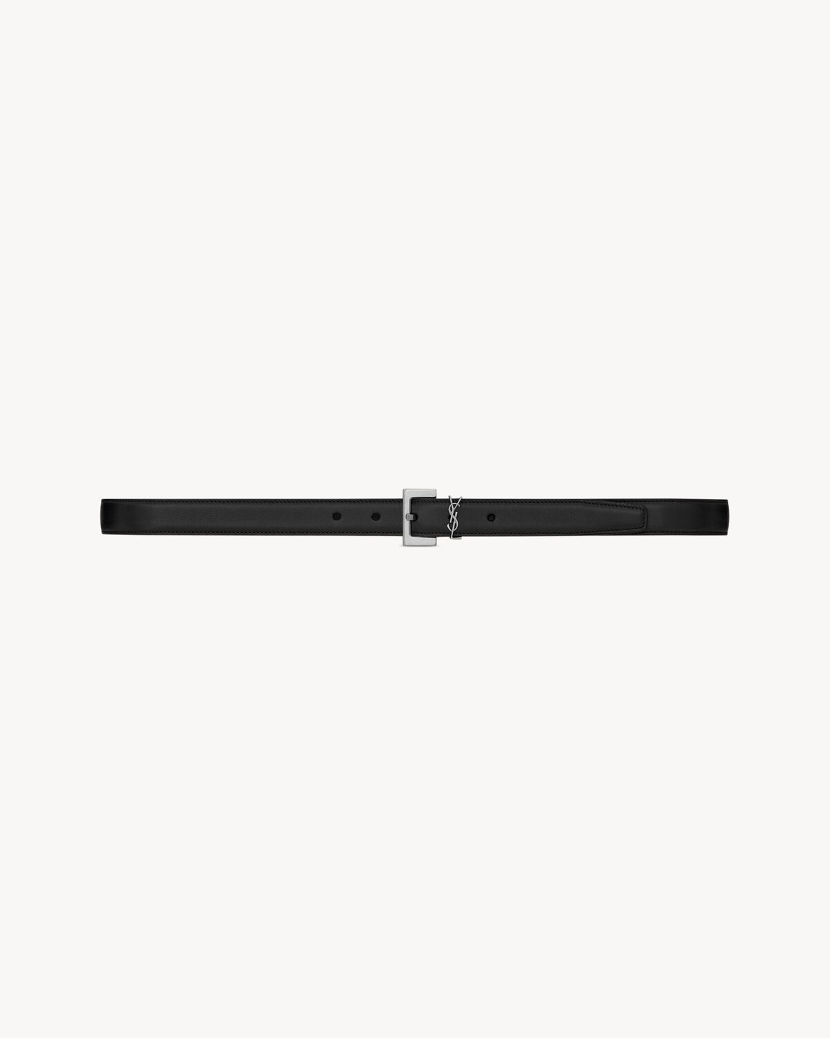 cassandre thin belt with square buckle in smooth leather | Saint Laurent Inc. (Global)