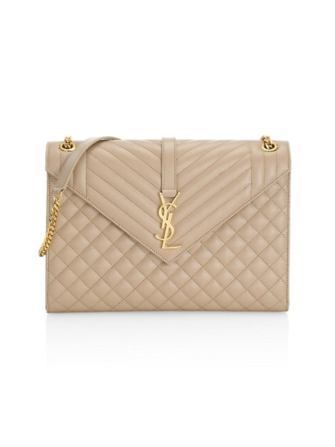 Saint Laurent Large Envelope Monogram Matelassé Leather Shoulder Bag | Saks Fifth Avenue