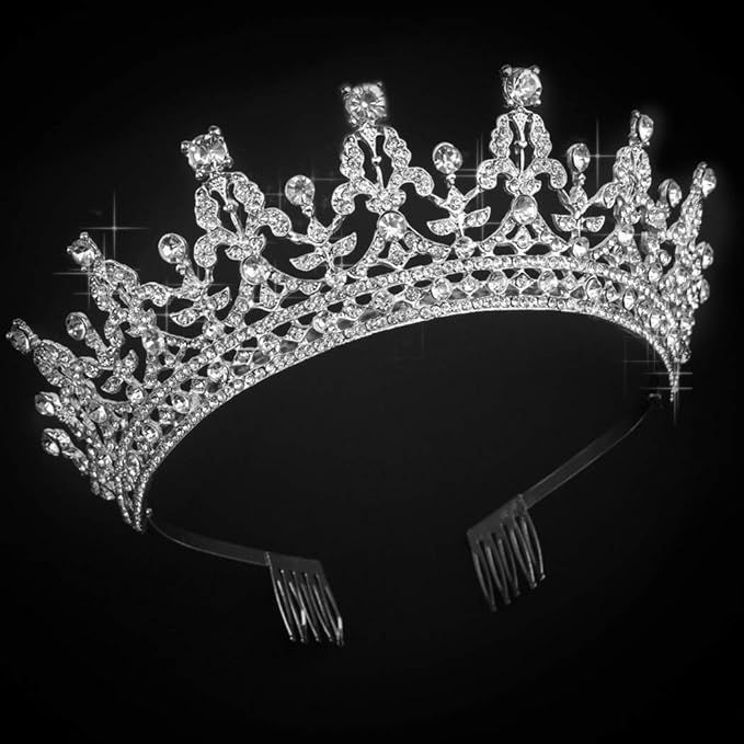 COCIDE Queen Tiaras and Crown with Comb for Women Silver Crystal Headband Rhinestones Princess Ha... | Amazon (US)