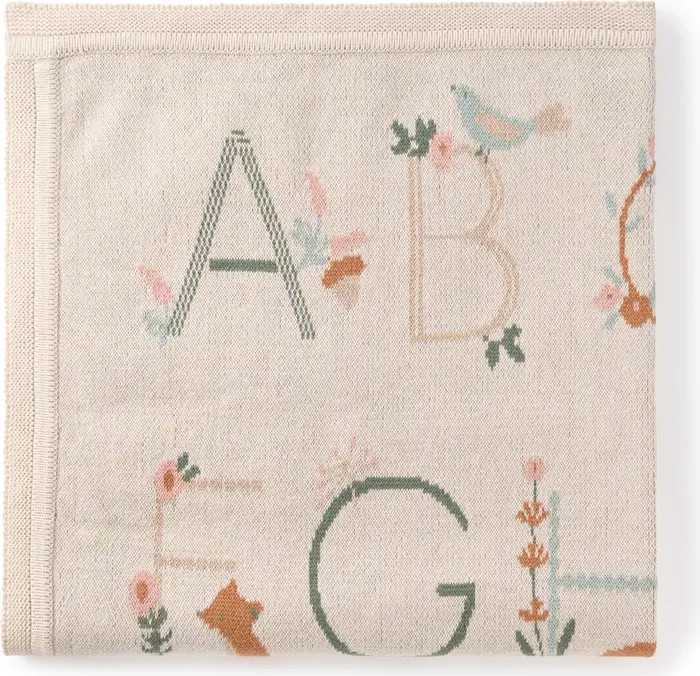 Alphabet Cotton Knit Blanket | Nordstrom