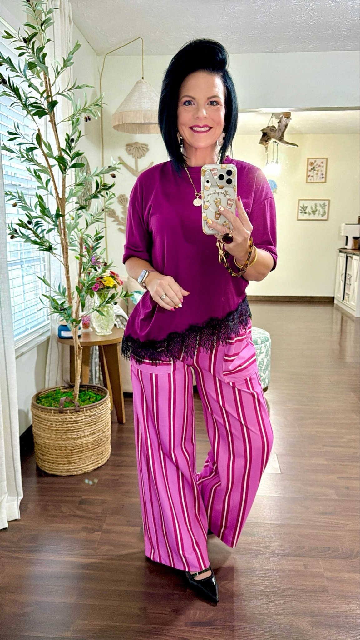 teacher outfits
Business casual 

 Shirts for Women
Half Sleeve Crewneck
Asymmetrical Lace Hem
Tee Tops size small TTS 

Wide Leg Pants
Woman Elastic Waist
Lightweight Beach Pants
Casual Loose Trendy
Palazzo Pants 
Size small TTS 

Love Letters Medallion
Necklace - Gold

Womens Slingback High Heels Closed Pointed Toe Pumps Ankle Strap
Work Dress Shoes

Louis Vuitton copycat look for less Roman Numeral Series
Glossy Roman Numeral
Bracelet, Fashion Bracelet for Men and Women, Gold,

#LTKootd #LTKOver40 #LTKWorkwear