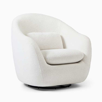 West Elm Bouclé Swivel Glider