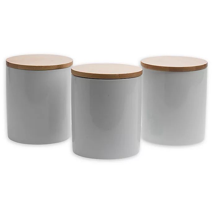 Denmark Canisters in Off White (Set of 3) | Bed Bath & Beyond