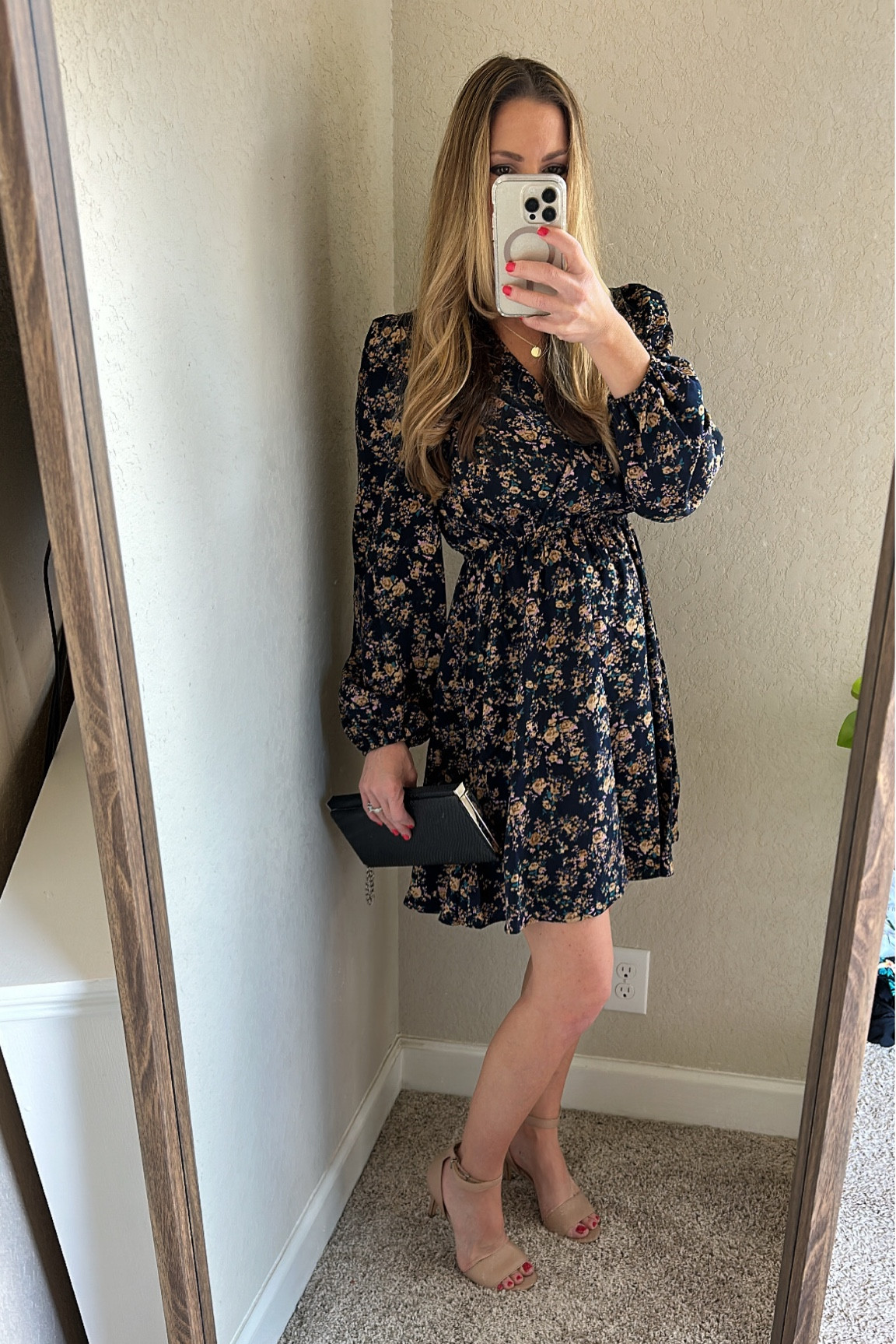Gorgeous spring floral short dress for spring and summer! Perfect for weddings, Easter, Mother’s Day! I'm wearing size small. I'm 5’4”, small, age 41, just had twin babies. Follow me for more styles and more! 

#LTKFind #LTKSeasonal #LTKunder50
