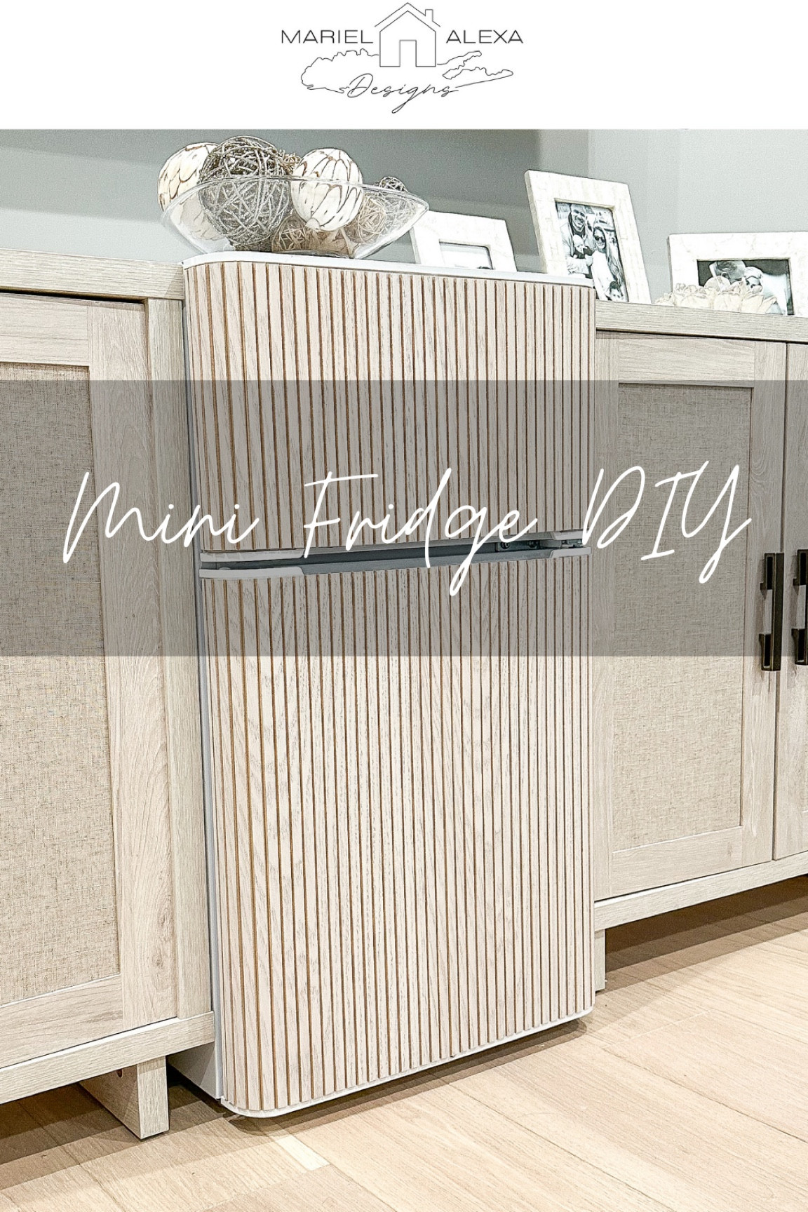 Pole Wrap Mini Fridge DIY & the best looking, inexpensive oak and linen inset night stands, cabinets and console out there! 

#LTKhome #LTKFind #LTKSale