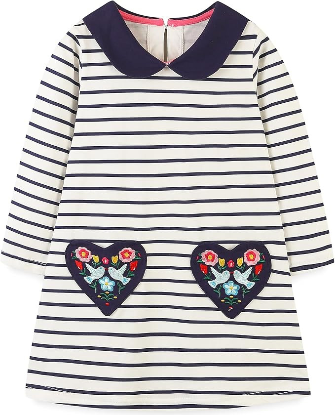 Bumeex Toddler Girl's Long Sleeve Dresses 2-7Y | Amazon (US)