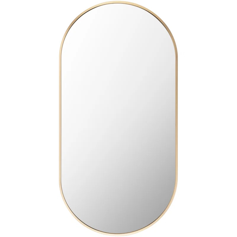 Destefano Oval Pill-Shaped Metal Mirror | Wayfair North America