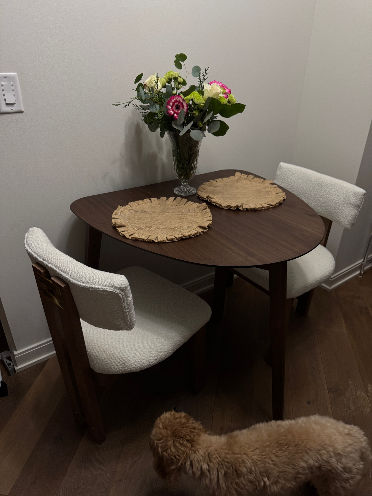 Boucle chairs, walnut dining table

#LTKFindsUnder100 #LTKSaleAlert #LTKHome