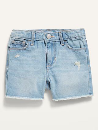 Light-Wash Ripped Jean Cut-Off Shorts for Toddler Girls | Old Navy (US)