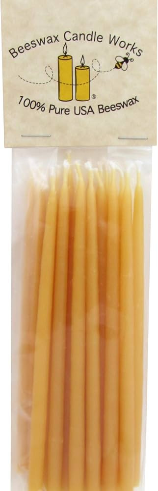 Beeswax Candle Works, 5-Inch Birthday Candles (Pack of 24) 100% USA Beeswax | Amazon (US)